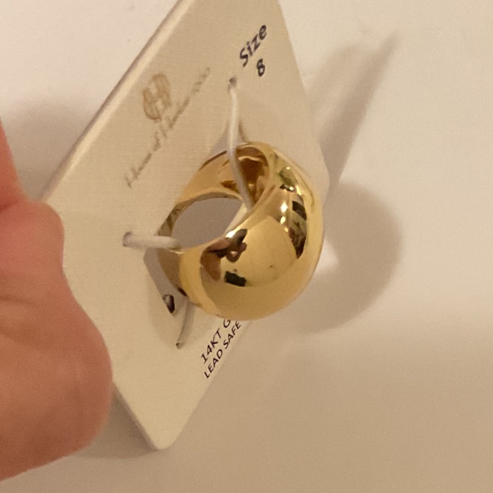 NWT House of Harlow Gold Ring Sz 8 - Picture 6 of 7